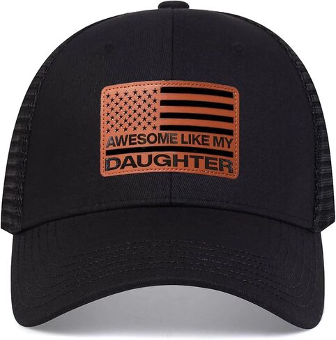 Fathers Day Dad Gifts from Daughter Awesome Like My Daughter Hat Girl Dad Baseball Cap for Men Christmas Birthday Gift Black in Saudi Arabia