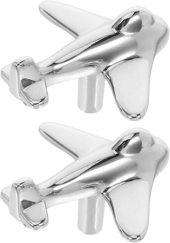 CALLARON Airplane Cabinet Knobs and Drawer Pulls, Zinc Alloy Airplane Handles for Room Wardrobes and Dressers, Small Cartoon Furniture Handle Set with Screws, 2 Pieces in Kuwait