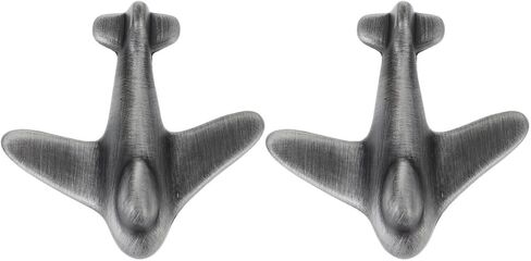 balacoo Airplane Dresser Handles and Knobs, Zinc Alloy Black Brushed Cabinet Drawer Pulls for Wardrobe and Room Furniture, 2 Pieces Set in Kuwait