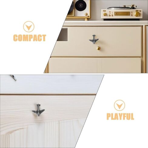 balacoo Airplane Dresser Handles and Knobs, Zinc Alloy Black Brushed Cabinet Drawer Pulls for Wardrobe and Room Furniture, 2 Pieces Set in Kuwait