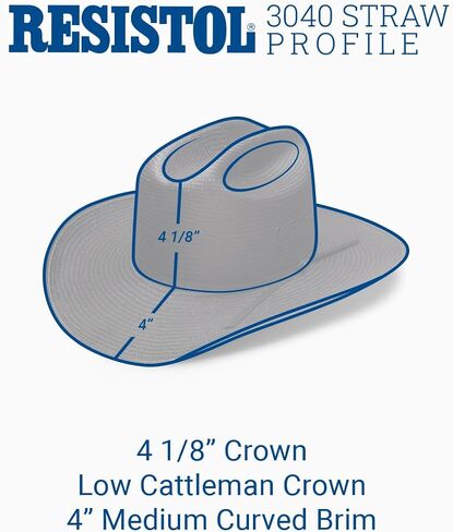 RESISTOL 10X Florida Straw Western Cowboy Hat in Kuwait
