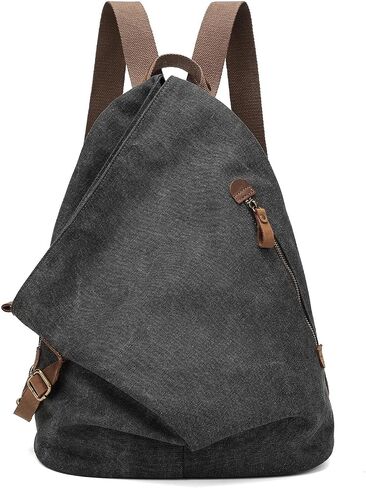 KouLi Buir Canvas Vintage Backpack – Large Casual Daypack Outdoor Travel Rucksack Hiking Backpacks for Men Women in Saudi Arabia