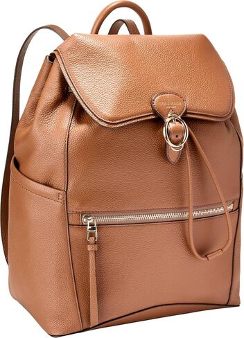Cole Haan Women's Alexandria Flap Medium Backpack, New Caramel in Kuwait