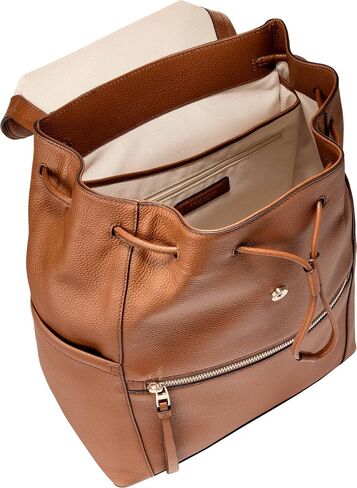 Cole Haan Women's Alexandria Flap Medium Backpack, New Caramel in Kuwait