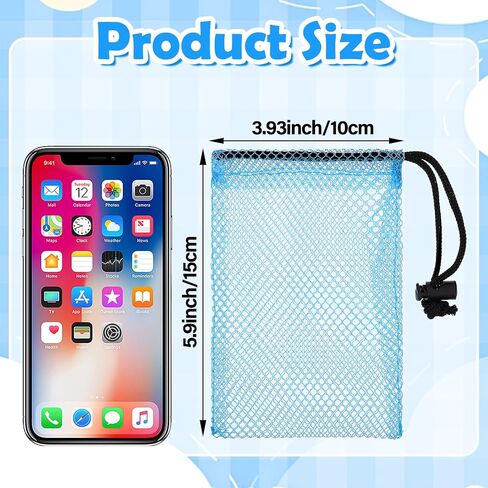 10 Pcs Small Mesh Bags Drawstring Black Mesh Bags Laundry Bags Large Nylon Mesh Gift Dishwasher Bag with Sliding Small Travel Stuff Bags Drawstring Net Bag for Travel Goods Storage Bags, 6x4 Inch in Saudi Arabia