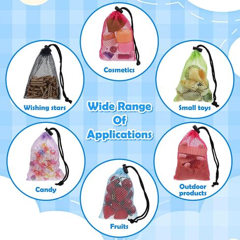 10 Pcs Small Mesh Bags Drawstring Black Mesh Bags Laundry Bags Large Nylon Mesh Gift Dishwasher Bag with Sliding Small Travel Stuff Bags Drawstring Net Bag for Travel Goods Storage Bags, 6x4 Inch in Saudi Arabia
