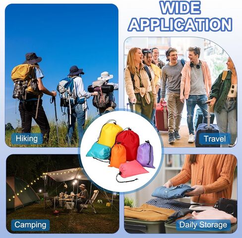 Drawstring Bag with Toggle, Stuff Sack String Waterproof Travel Storage Bags Cinch Stuff Pouch -Fitting for Gym in Kuwait
