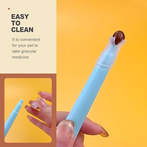 Pet Pill Pusher with 2 Soft Silicone Tips for Dogs and Cats Oral Medicine Syringe Tablet Capsule Dispenser for Small Animals Easy Medication Feeder Tool in Saudi Arabia