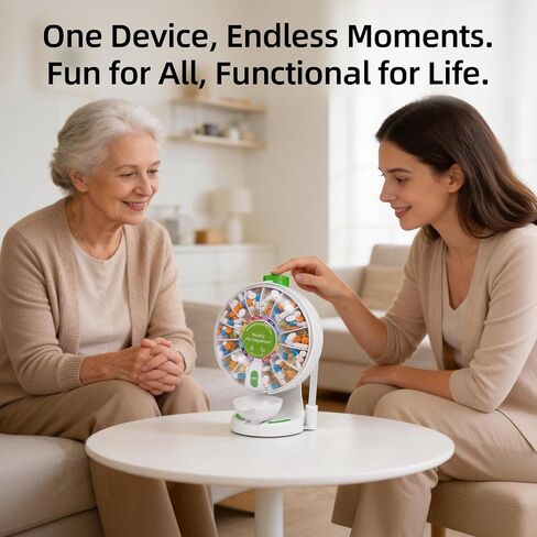 14-Day Standing Pill Dispenser with One-Press, No-Flip Design - Wall-Mountable or Free-Standing, 14 Large Compartments, Daily Medication Organizer for Seniors, Elderly in Saudi Arabia