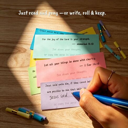 Bible Verse Jar for Women – Large Print & Writeable Scripture Strips – Easy-to-Read Christian Gift for Daily Reflection, Prayer & Journaling in Kuwait