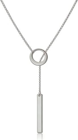 Dainty Lariat Necklace 14k Gold Plated Long Y Necklace for Women Bar Pendant Adjustable Collarbone Chain Necklaces Chic Jewelry Gift in Saudi Arabia
