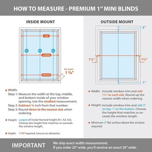 DEZ FURNISHINGS Premium Cordless 1" Room Darkening Vinyl Mini Blinds, 62" W x 64" H, White in Kuwait