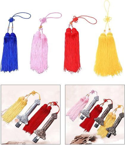 Elegant Ice Silk Taiji Swords Tassels Chinese Knot Decoration for Martial Arts and Drama Performances Kung Fu Accessory in Saudi Arabia