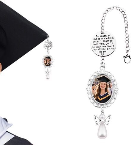 Personalized Graduation Tassel Photo Charm for Dad Memorial Gifts for Loss of Father Memorial Picture Frame for Graduation Cap Decor for Graduate Photo Charm Tassel Hanging Ornament for Loss of Dad in Saudi Arabia