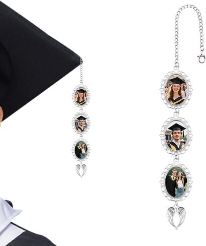 Personalized Graduation Tassel Photo Charm for Dad Memorial Gifts for Loss of Father Memorial Picture Frame for Graduation Cap Decor for Graduate Photo Charm Tassel Hanging Ornament for Loss of Dad in Saudi Arabia