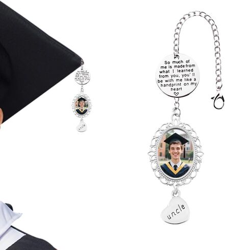 Personalized Graduation Tassel Photo Charm for Dad Memorial Gifts for Loss of Father Memorial Picture Frame for Graduation Cap Decor for Graduate Photo Charm Tassel Hanging Ornament for Loss of Dad in Saudi Arabia