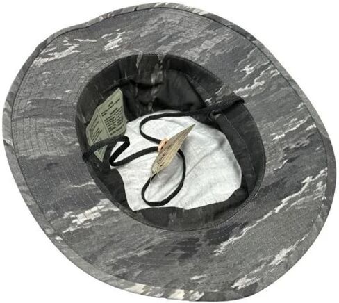Military Boonie Hat, A-TACS Camo Pattern, Tactical Sun Hat with Chin Strap in Kuwait
