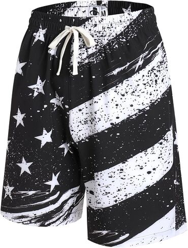 DEHANER Swim Trunks for Men Quick Dry Board Shorts with Zip Pockets Bathing Suits Beach Swimwear in Saudi Arabia