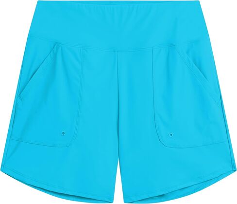 شورت سباحة للسيدات من Kanu Surf مقاس 5 بوصات عالي الخصر مع جيوب بعامل حماية من الأشعة فوق البنفسجية 50، سريع الجفاف، جزء سفلي لبدلة السباحة in Kuwait