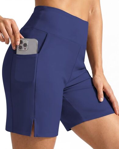 Women Swim Shorts 5 Inches High Waist Extremely Stretch Softness Quick Dry for Pool Beach Board Summer Vacation in Saudi Arabia