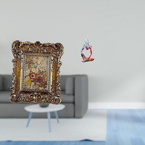 Fenteer Photo Frame Retro Photo Frame Vintage Table Picture Frame Ornate Wall Hanging Photo Frame Resin Statue Sitting Thinker Figurine Ornament Made of Resin in Kuwait