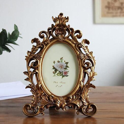 2X European Picture Wedding Gift Baroque Desktop for Livingroom, Bedroom Table Decoration in Kuwait