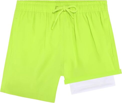 Boys Swim Trunks Water Activated Graphic Double Layer with Stretch Lining Beach Shorts for Boys 5-14 Years in Saudi Arabia