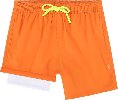 Boys Swim Trunks Double Layer Design Sun Activated Graphic Swim Shorts with High Elastic Inner for 5-14 Years in Saudi Arabia