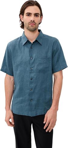 Theory Men's Irving Relaxed Linen Shirt in Kuwait
