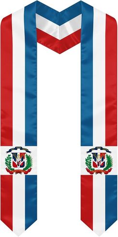 Dominican Republic Graduation Sash Stole International Study Abroad Unisex Country Flag Graduation Scarf in Kuwait