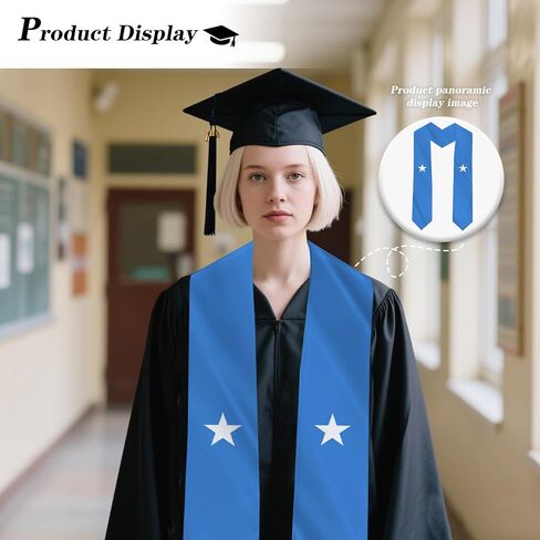 Somalia Country Flag Graduation Stole Sash Double-Layer Ceremonial Scarf in Saudi Arabia