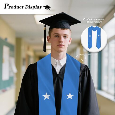 Somalia Country Flag Graduation Stole Sash Double-Layer Ceremonial Scarf in Saudi Arabia