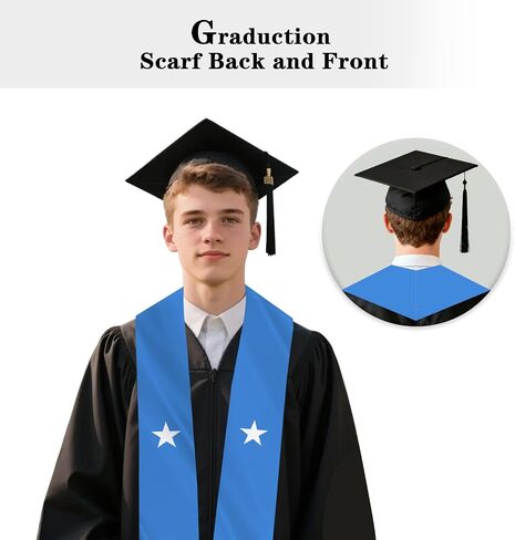 Somalia Country Flag Graduation Stole Sash Double-Layer Ceremonial Scarf in Saudi Arabia