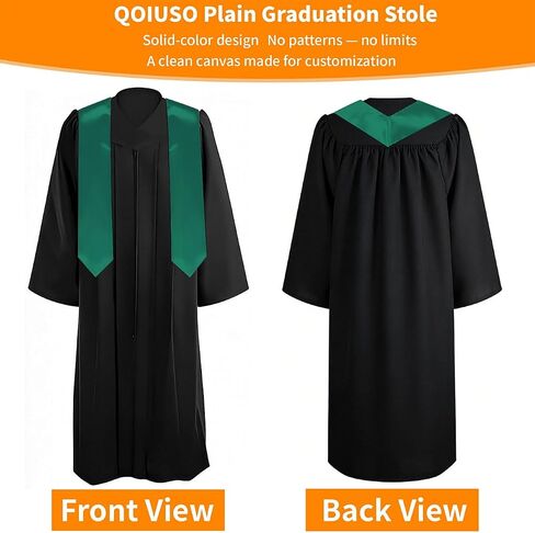 72 Inch Plain Graduation Stole - Unisex Adult Graduation Sash Class of 2025 & 2026 With Classic Tips in Saudi Arabia