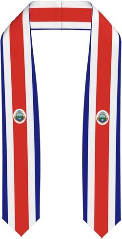 Flag Graduation Stole Class of 2026 Graduation Satin Sash Scarf Gifts for International Student in Saudi Arabia