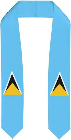 Flag Graduation Stole Class of 2026 Graduation Satin Sash Scarf Gifts for International Student in Saudi Arabia