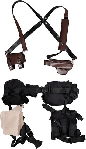 Mens Cosplay Costume Belt Back Braces Set Leg Holster Accessories Halloween Outfits Props in Saudi Arabia