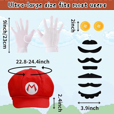 NEOELASIEN 2 Set Halloween Role Cosplay Accessories Set for Adult Red and Green Hats Gloves Beard Accessories Them Party Cosplay in Saudi Arabia