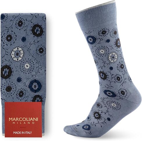 Marcoliani Milano Made in Italy - Mens Dress Socks | Ultra soft and warm Patna Decor Style in Kuwait