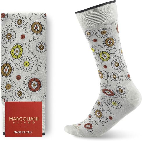 Marcoliani Milano Made in Italy - Mens Dress Socks | Ultra soft and warm Patna Decor Style in Kuwait
