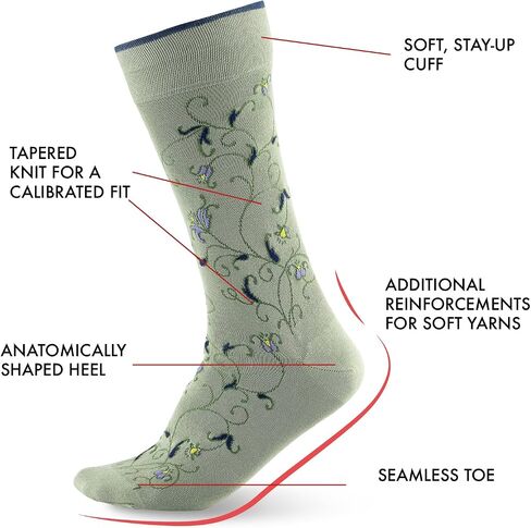 Marcoliani Milano Made in Italy - Mens Dress Socks | Ultra soft and warm Patna Decor Style in Kuwait