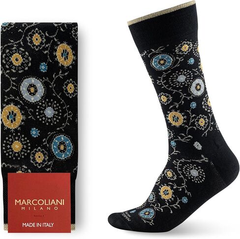 Marcoliani Milano Made in Italy - Mens Dress Socks | Ultra soft and warm Patna Decor Style in Kuwait