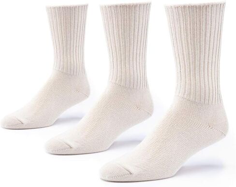 Maggie's Organics - Organic Cotton Crew Socks - 3 Pairs (Natural-Medium) in Kuwait