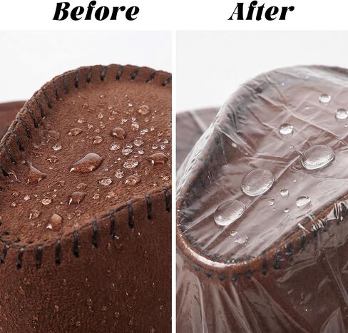 4 Pcs Cowboy Hat Cover,Cowboys Hats Rain Cover Clear Cowboy Hat Protector Unisex Plastic Hats Protector for Dust Travel Storage in Kuwait