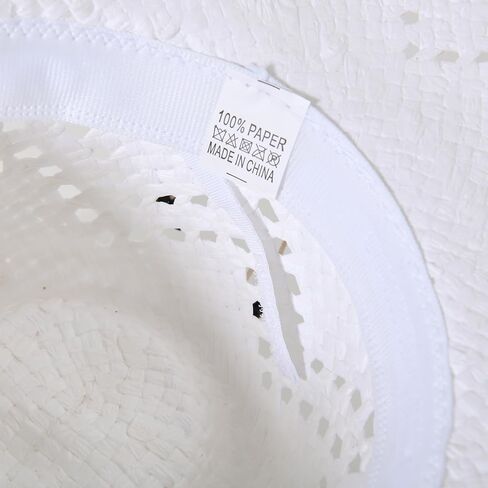 Cowboy Hats for Women & Men Straw Cowboy Hat Wide Brim Western Cowgirl Hats Summer Sun Hat in Kuwait