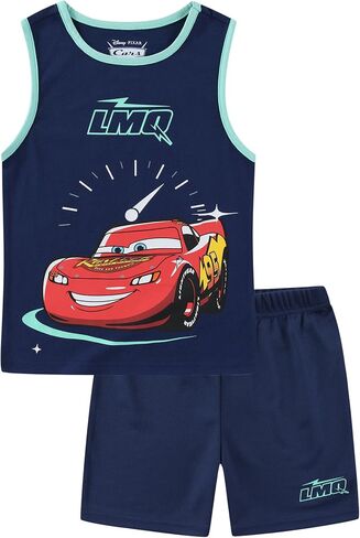 Disney Cars Lightning McQueen Boys Tank Top and Mesh Shorts Set for Big Kids in Kuwait
