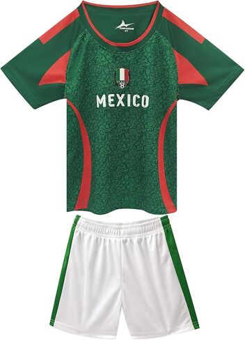 Youth Soccer Jersey & Shorts Set for Boys Girls, Argentina USA Breathable Kids Football Training Kit, Outdoor Sports in Saudi Arabia