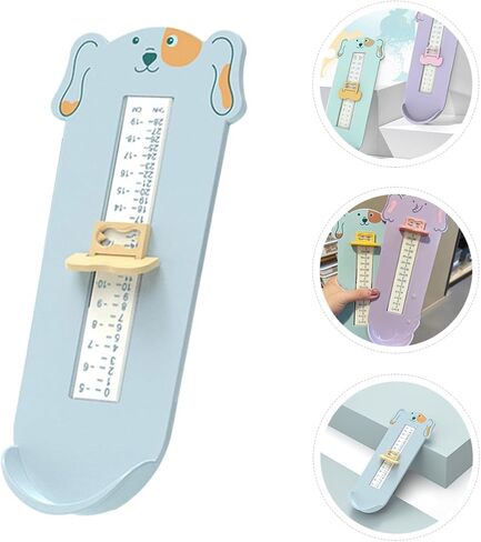 Beavorty Foot Gauge Ruler, Shoe Size Measuring Device with Blue Animal Design, Accurate Foot Measurement Tool for Shoe Fitting in Kuwait
