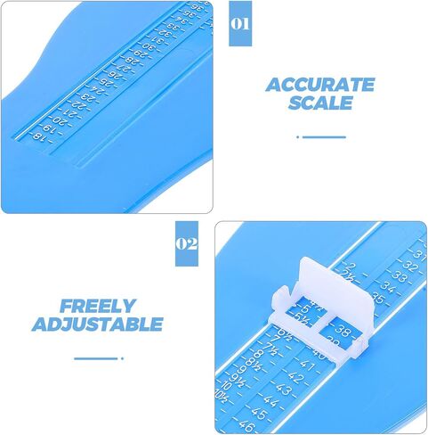 TEHAUX Adult and Foot Measurement Device Shoe Sizer Gauge with Blue Foot Measuring Ruler for Home Use in Kuwait