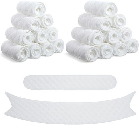 20 Pcs Tummy Liners and Bra Liners Set for Sweat Rash Cotton Under Belly Sweat Liner Under Belly Absorber Pads Band for Women Skin Rash White in Kuwait